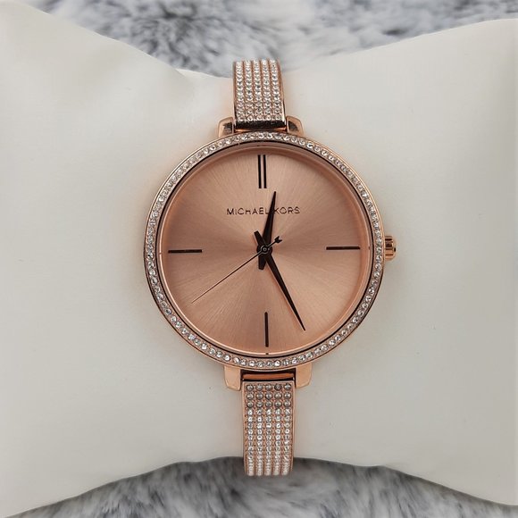 jaryn pave silver tone watch